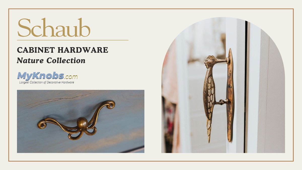 myknobs's tweet image. Add a touch of art to your cabinets with the breathtaking pulls and knobs from Schaub&apos;s Nature Collection. Get inspired by the impressionistic interpretation of nature on MyKnobs.com today! myknobs.com/sym-nature.html
#CabinetPulls #DoorPulls #HomeAccents #InteriorInspo