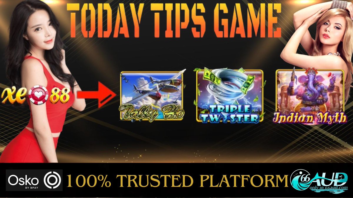 66AUD_official's tweet photo. 🌊 GAME TIPS ✨XE88✨ TODAY 🌊
------------------------------------------
🇦🇺 Website : https://t.co/f7a7PPDGGV 🇦🇺
------------------------------------------
🤩 XE88 🤩
✨ Tally Ho
✨ Triple Twister
✨ Indian Myth https://t.co/FRD2tubrcq