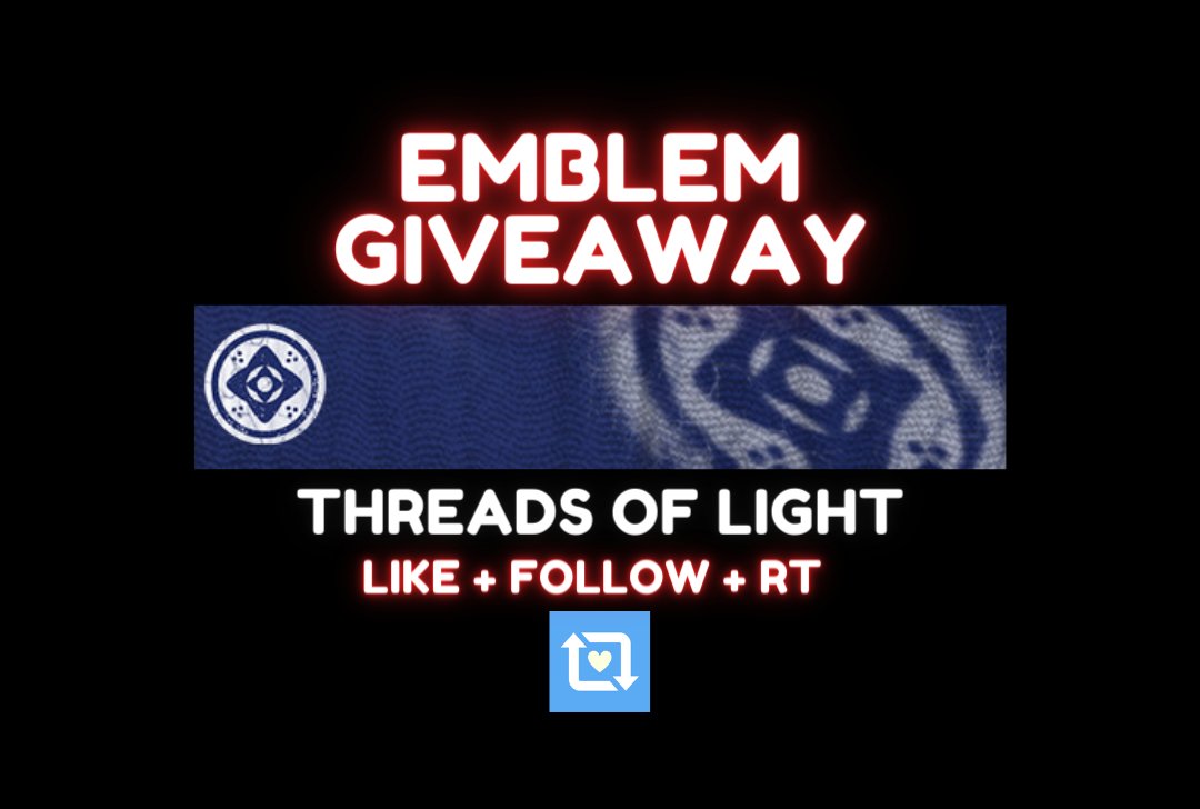 GxtyDE's tweet photo. ⚠️EMBLEM GIVEAWAY ⚠️
Winner pulled at weekly reset. 
To enter: 
-❤️‍🔥Like
-✅Follow: @GxtyDE, https://t.co/pckAUw71h1
-🔃RT 
-💠Tag Your Mate
#Emblem #Destiny2 @DestinyTheGame @BungieLove https://t.co/b35zdMEtBE