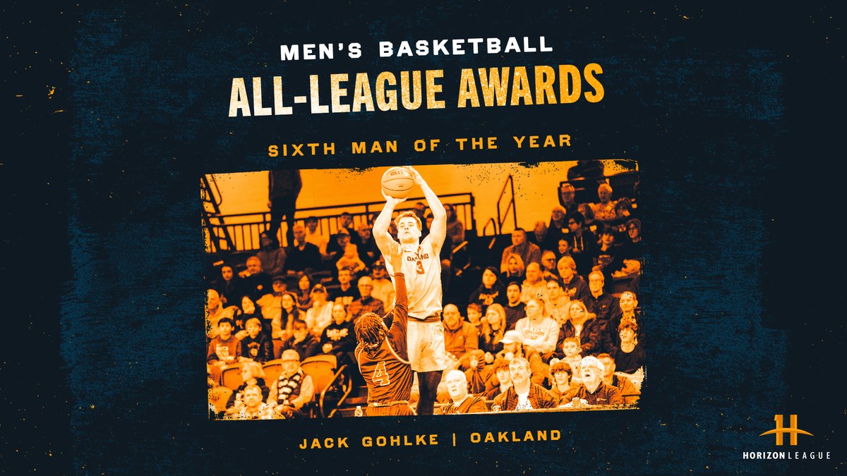 Horizon League (@horizonleague) on Twitter photo Our 2023-24 #HLMBB Sixth Man of the Year is Jack Gohlke (<a href="/jgohlke34/">Jack Gohlke</a>) of <a href="/OaklandMBB/">Oakland Men's Basketball</a>!
🏀: bit.ly/3P7aXzj
#OurHorizon 🌇 Our 2023-24 #HLMBB Sixth Man of the Year is Jack Gohlke (<a href="/jgohlke34/">Jack Gohlke</a>) of <a href="/OaklandMBB/">Oakland Men's Basketball</a>!
🏀: bit.ly/3P7aXzj
#OurHorizon 🌇