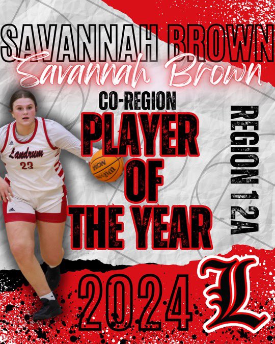 2A State Runner-Up
2A Upper State Champ
2A Region 1 Co-Champ 
#23 Senior Forward 
Savannah Brown
<a href="/LHSFlynn/">Kegan Flynn</a> <a href="/spartanburgone/">Spartanburg One</a> <a href="/LandrumCards/">Landrum Athletics</a>