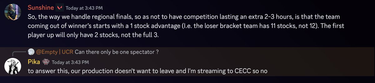 love colliegate smash, not in the ruleset or happened last year btw just told after selecting our first player #CECCWest #CECCTexas2024
