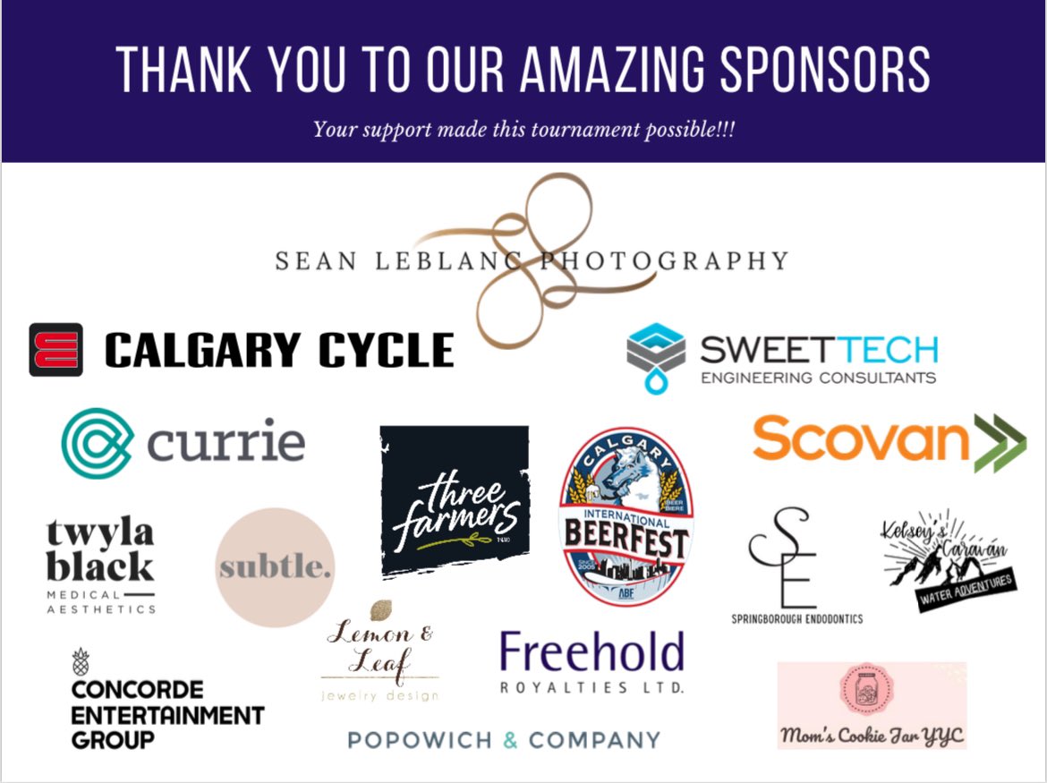 The Springbank U9 teams hosted a great tournament this weekend and would like to thank their wonderful sponsors. #communitysupport