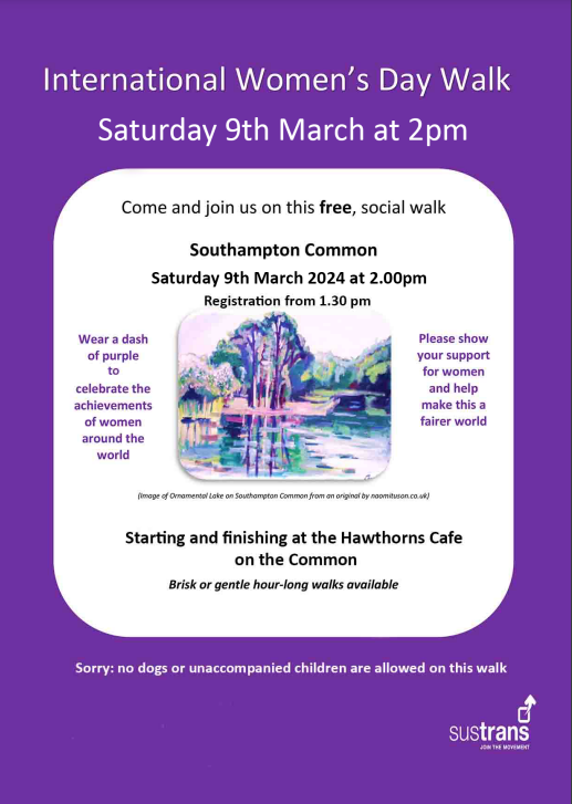 CrossCultureHub's tweet photo. This year, we're joining the International Women's Day Walk on 9th March 2024, with SUSTRANS to support our friend Jacqueline Tuson, who is leading this walk.
We'd love for you to come along and wear purple clothes to celebrate the achievements of the women around the world. https://t.co/MpNoYrzMLv