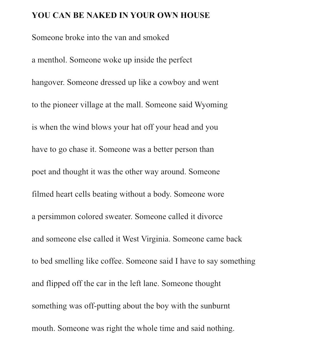 when you stay out late & get drunk & wake up inexplicably fine & feel like you have been given a little forehead kiss from god & write a funny poem