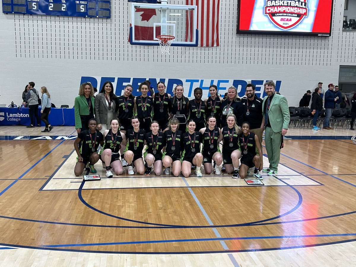 Fought hard until the end! Wolves Women’s Basketball earn silver at @TheOCAA Final 4. 🥈 Congratulation to the @LambtonLions and thank you for being wonderful hosts. Good luck at Nationals. #OCAAFinal4 #WolvesBasketball #PartOfThePack