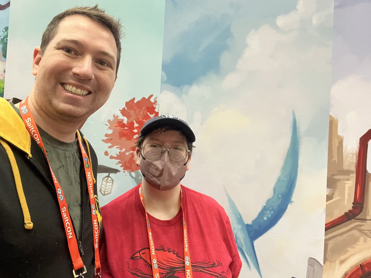 RiledNerd's tweet image. Had a blast at SaltCON with @FayeKymberlee! My favorite part, the people. I forget to take pics, but had fun hanging with people like @robthesky_games, @editor_caro @Dingeratemygame. I got to meet @TokenGaymer &amp;amp; Brenna from @RedRavenGame in person!

Games wise, let’s thread it…