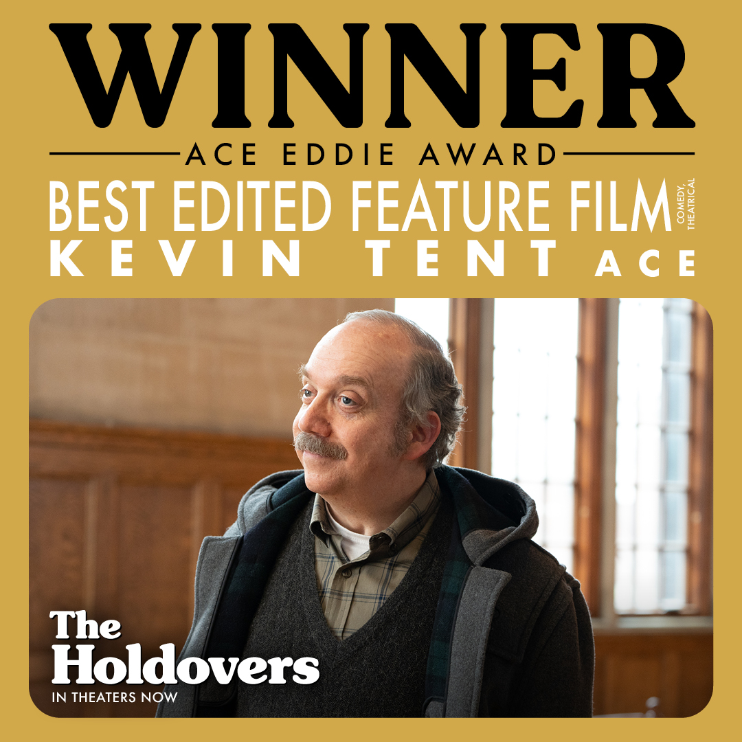 Congratulations to #TheHoldovers editor Kevin Tent on his ACE Eddie Award WIN for Best Edited Feature Film (Comedy, Theatrical)!