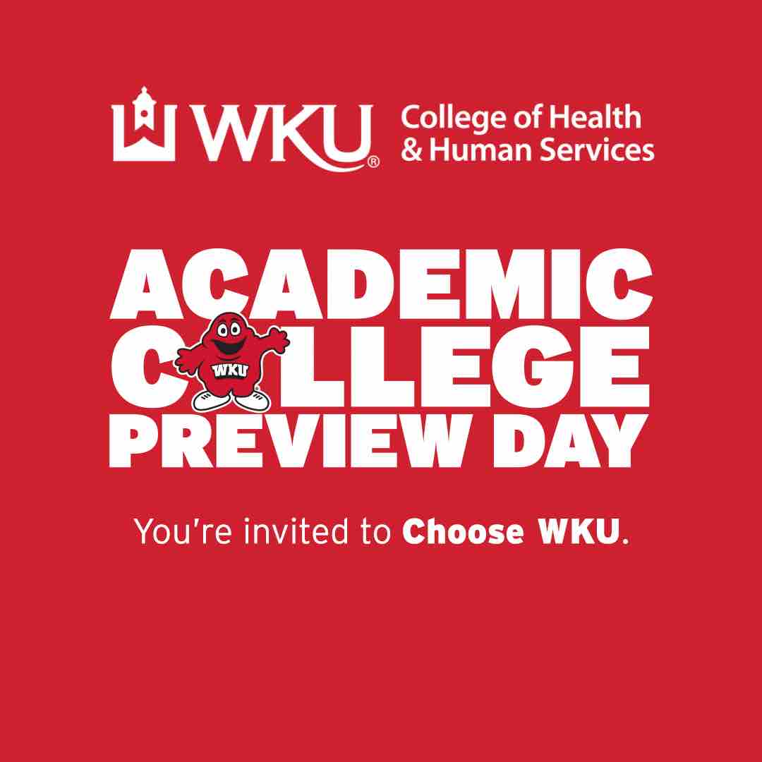 ❤️Choose WKU! Join us!
✅Pick a Preview Day on March 9 or March 30!
🏡Learn more about CHHS and making the Hill your home!
👉Register today: ow.ly/tp3X50QwTvI
#choosewku #experienceCHHS