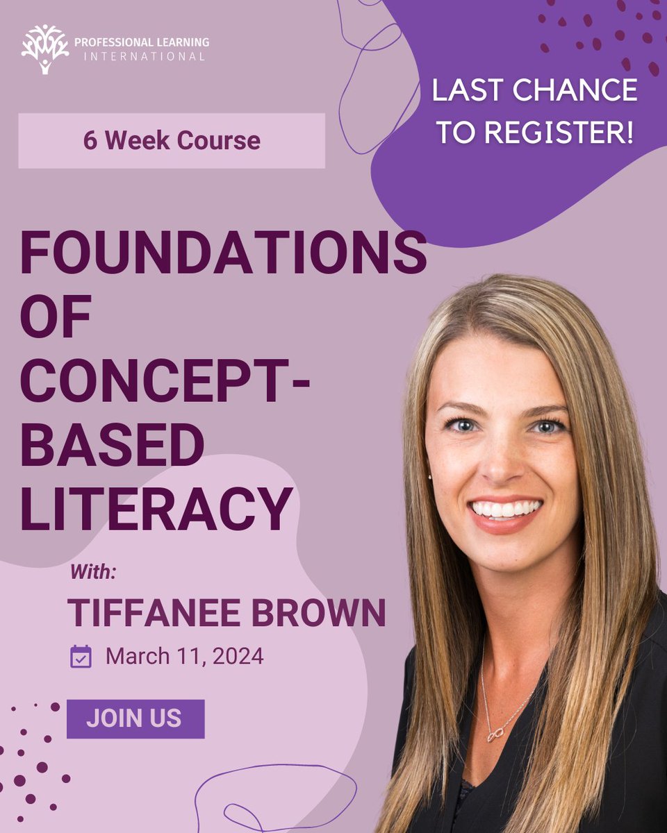 Are you looking to learn how to apply Concept-Based Inquiry principles to your literacy or world languages units, leverage student agency, and guide your students to develop transferable understandings? Registrations close March 6. professionallearninginternational.com/foundations-of…