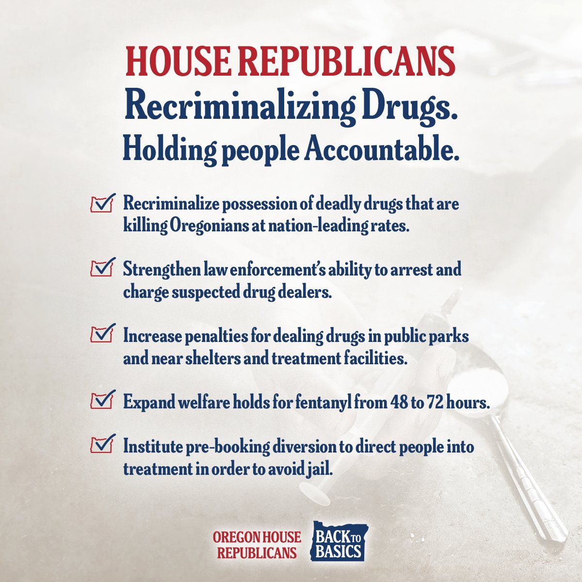 If House Republicans didn't hold the line, drugs would still be effectively legal and dealers would continue to get to walk the streets. We'll have real avenues to treatment, not just a useless hotline. #orleg #orpol