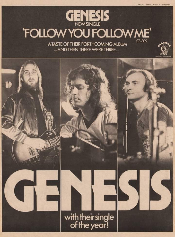 March 4, 1978. The Melody Maker advertisement for the single 'Follow You, Follow Me' @Mitsouko0 @Celosia2 @JudithR1 @seismictc @ProgROCK_Bon @JoeBlow24424856 @CartoonCrawlers @sandiekins @RailwaySiding77 @LisaB83310282 #Genesis (Official Lyrics Video) youtu.be/2xDX_LT0qjA?si…