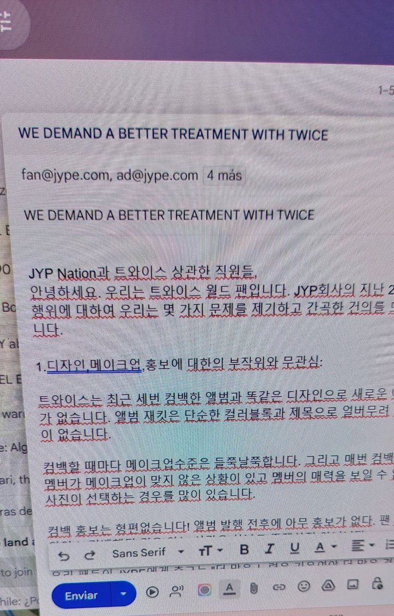 wejustgo_hard9's tweet photo. Hace re meses que no mandaba un Gmail
#TWICE_DESERVE_BETTER
#DEFENDforTWICE #TWICE
@jypnation @JYPETWICE
DO IT FOR TWICE
#OnceWeCanDoIt #DoBetterOnce
#ItsNotOverUntilitsover #TWICE @JYPETWICE https://t.co/Piht61NINR