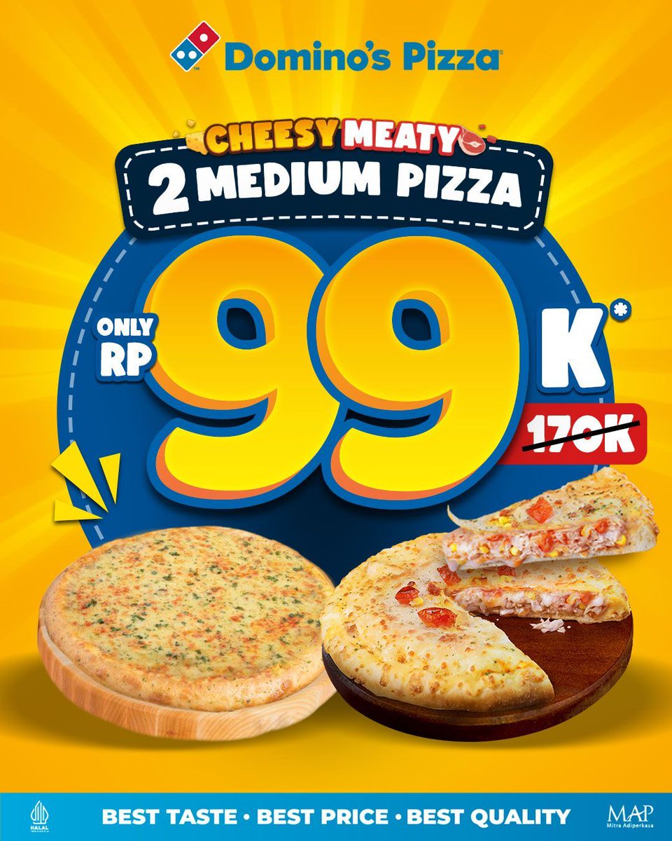 Kickstart Your Week Right Enjoy 42 Off Today 2 Medium Premium Pizza 99K Topping Medium HT Pie C...
