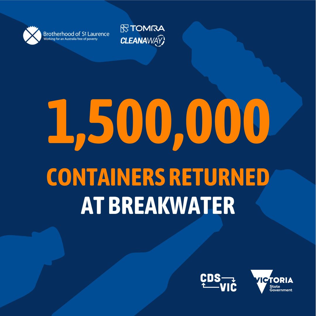 We are thrilled to report that our Breakwater Depot, which is part of Victoria's Container Deposit Scheme, has recycled over a whopping 1.5 million containers to date this year! Thank you to everyone who has recycled as part of a sustainable economy ♻️ #CDSVic #MakeYourChange