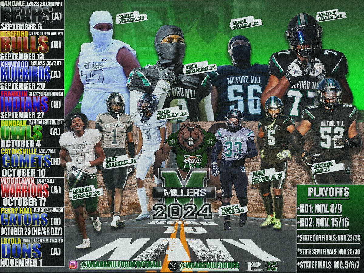 Milford Mill Millers (@WearemilfordFB) on Twitter photo 2024-03-04 01:02:04