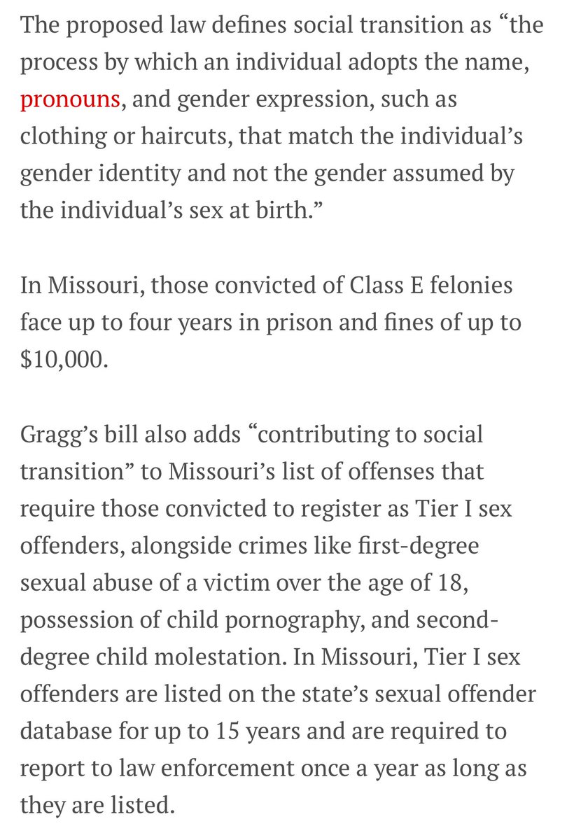 Repubs have lost their minds. Now they want teachers in jail and registered as sex offenders, for using a student’s preferred pronouns. Vote the fascists OUT! cash4ga.com