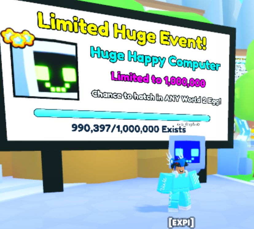 This is my BIGGEST Ps99 giveaway yet!
RAINBOW Huge Pet giveaway!
PS99 Huge Giveaway!
1X RAINBOW Huge Happy Computer Giveaway! 
Requirements:
Follow me
Like 
♻️Retweet
💬Comment your roblox username!

Ends in 3-5 days!⏰

Good luck!🍀

#PetSimulator99 #petsim99 #Roblox #Giveaway