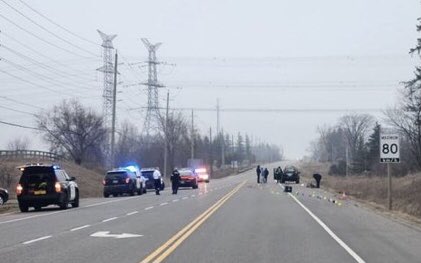 FATAL CYCLIST COLLISION: @OPP_HSD investigating earlier fatal collision invl cyclist struck by vehicle — Hwy 7 east of Fourth Ln (#Acton area). @HaltonMedics207 transported patient to hospital, where pronounced deceased. #OPP X photo.