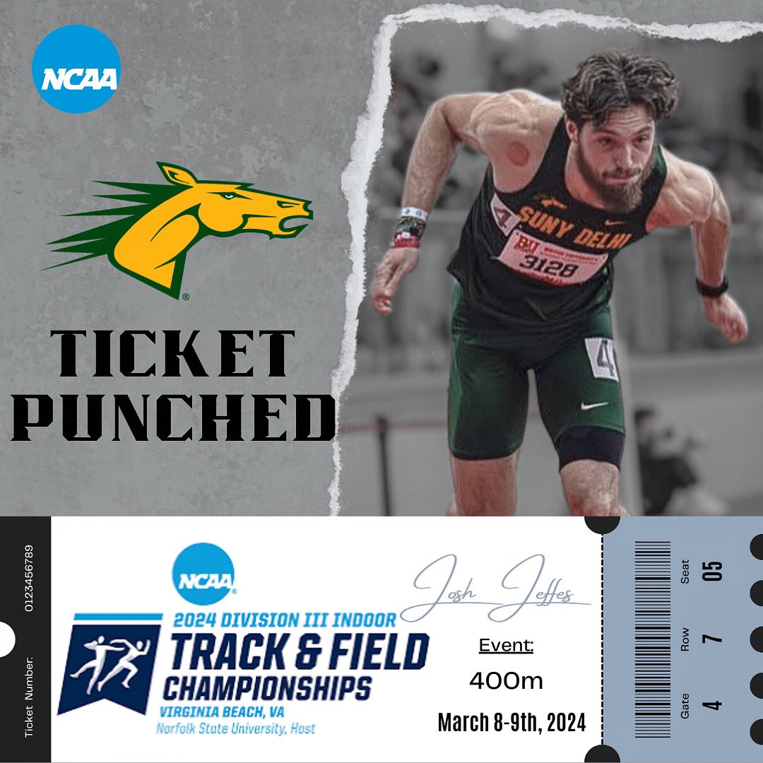 The Broncos will send 2 sprinters to Virginia Beach, VA for the 2024 NCAA DIII Indoor Track &amp; Field Championships! #GoBroncos #NCAATF