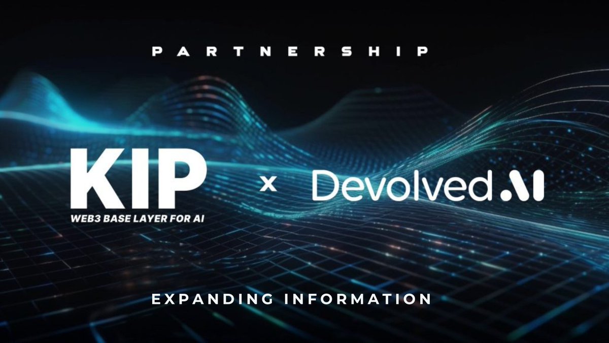 Ever felt the AI revolution was happening behind closed doors? 🚪 @KIPprotocol & @DevolvedAI are here to open it up to the world. Discover how we're bringing Decentralized AI to everyone 🧵⬇️