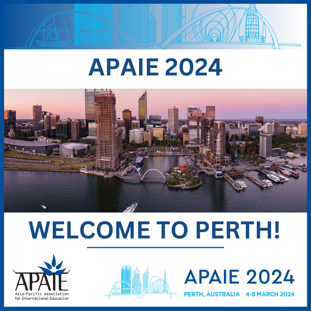 APAIE 2024 is here! We warmly invite you to Perth, Western Australia 🇦🇺 and wish you the best for the next few days. Join in the conversation #apaie2024