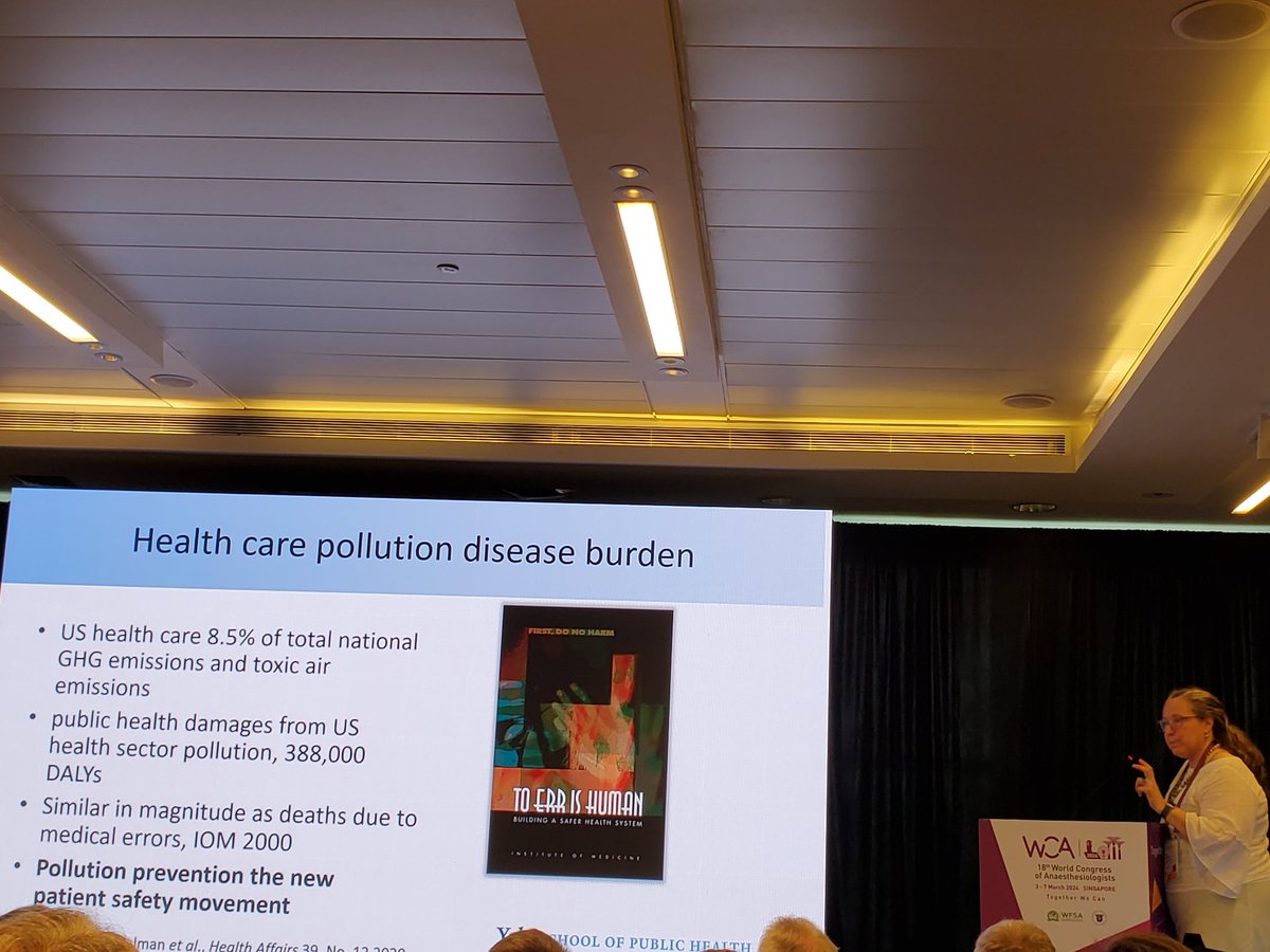 Healthcare related pollution is causing the same magnitude of harm that happened due to medical errors at the time US institute of medicine report on patient safety was published. @GreeningDoc speaks at #WCA2024 to advocate why sustainability is the need of the hour.