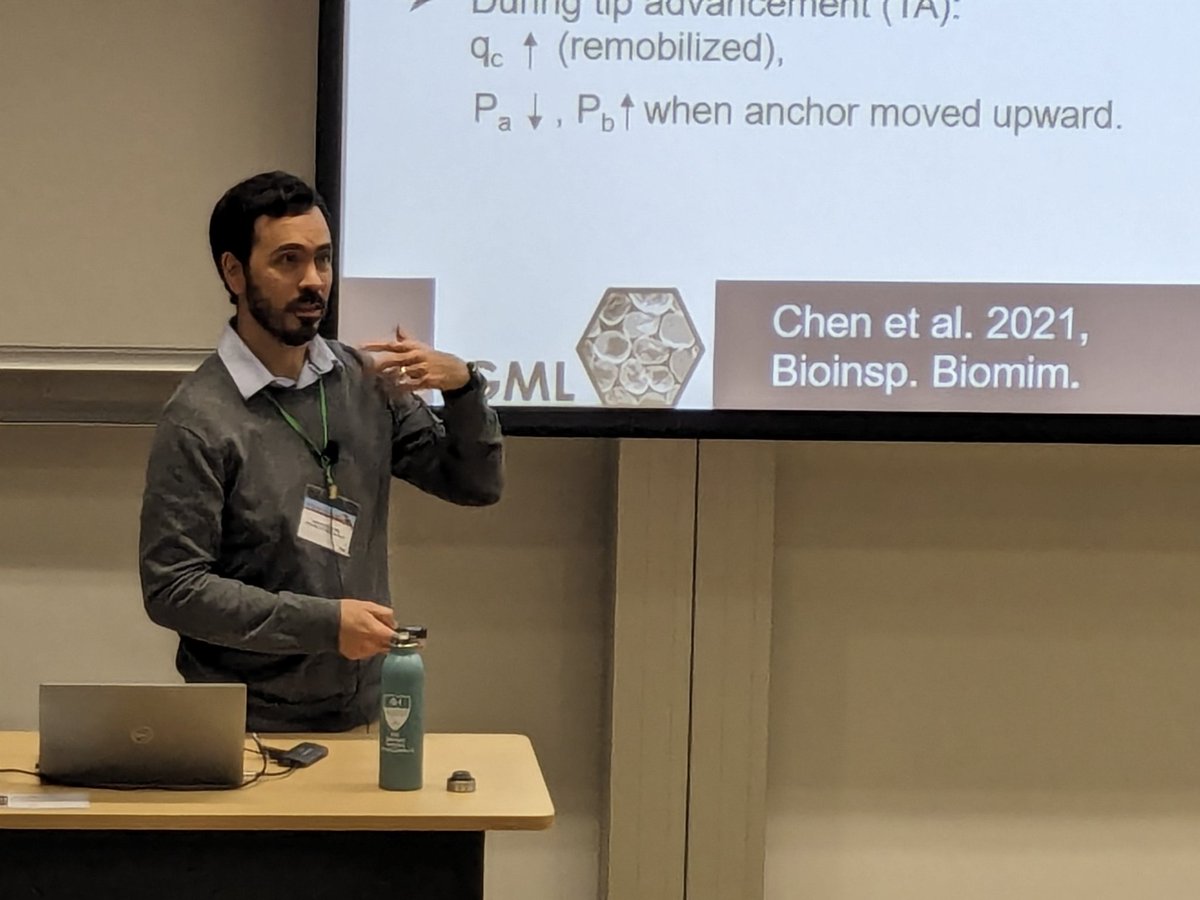 Alejandro @MartVAlejandro Martinez is straight crushing it at the IAS Conference on Computational Geomechanics #CG2024 at @hkust. I think @GgssUcdavis would be proud. (Note that he's rocking the @GeoInstitute #geocongress2024 water bottle, too.)