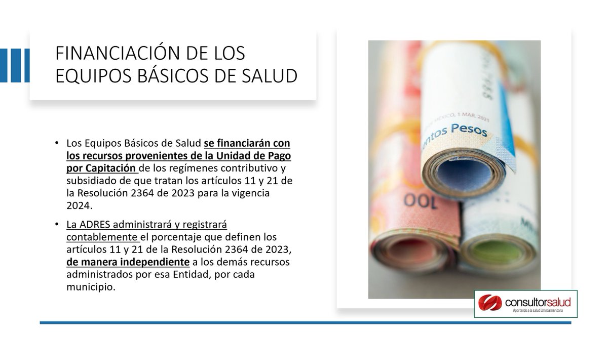 consultor_salud's tweet photo. Financiación de los Equipos Básicos de Salud 2024.
Los EBS se financiarán con los recursos de la UPC.
La ADRES administrará estos recursos.
#Consultorsalud #EquiposBasicosDeSalud https://t.co/UvyvBel8EW