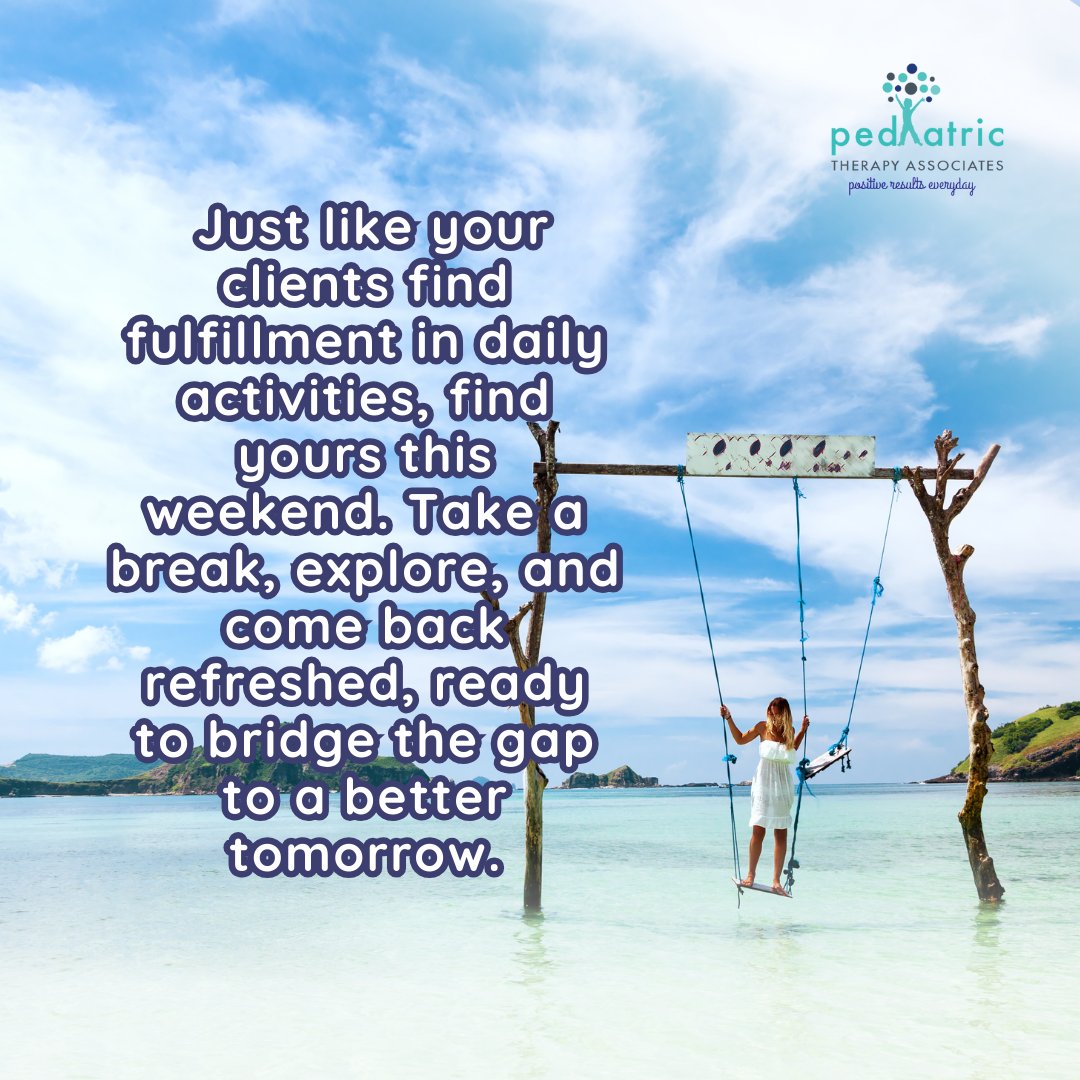 Just like your clients find joy in everyday activities, take some time for yourself this weekend. Explore, unwind, and recharge. Whether it's spending time with loved ones, pursuing a hobby, or simply enjoying some well-deserved rest, prioritize your own well-being.