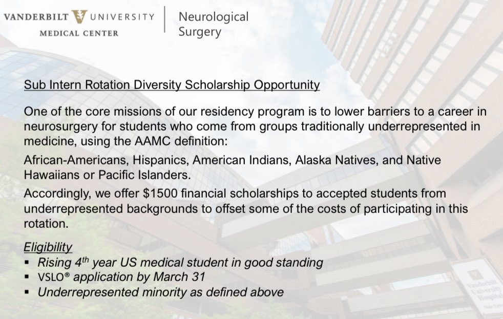 Applying for Sub-I rotations this upcoming cycle? Check out this amazing #diversity #scholarship opportunity we offer to support students during their rotation! Reach out to us and consider applying!
