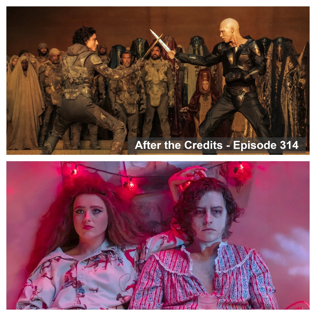 The team is back! Join me, @MelsyTweets, @soundjam69 &amp; <a href="/theStevilDead/">Steve Stebbing</a> to talk <a href="/dunemovie/">DUNE</a> + <a href="/MadameWeb/">Madame Web</a>, <a href="/lisafrankenfilm/">lisa frankenstein</a> and more!

Listen now:
tinyurl.com/2vjnwpjj

#movies #podcast #conversation #afterthecredits #atc #movietalk #dune #DenisVilleneuve