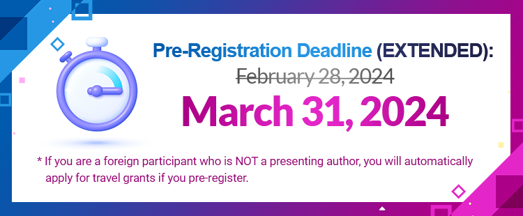imkasidkorea's tweet photo. Deadline for Pre-Registration has been EXTENDED to March 31, 2024!

📰Newsletter [Vol. 9]: https://t.co/zCVqYdh1hv
✅Register now: https://t.co/CktdpGNrB2
🏆Travel Grants: https://t.co/9o4Ib5QGud

#IMKASID #IMKASID2024💜 https://t.co/rlbmS98o2X