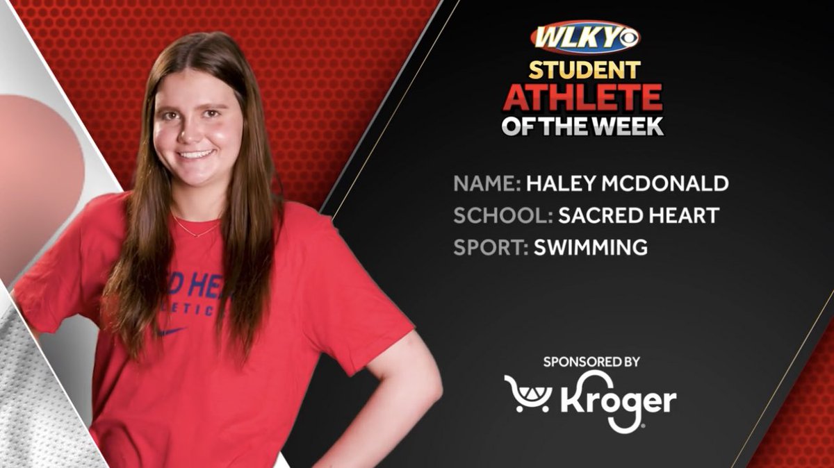 Congratulations to junior Haley McDonald for being named @KHSAA swimming and diving student-athlete of the year and also for being named @WLKY student athlete of the week! Way to go!