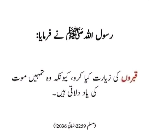 #صبح_بخیر
#السلام_عليكم_ورحمة_الله_وبركاته
#رسول_الله صلی اللہ علیہ وسلم نے فرمایا
#قبروں  کی #ذیارت  کیا کرو