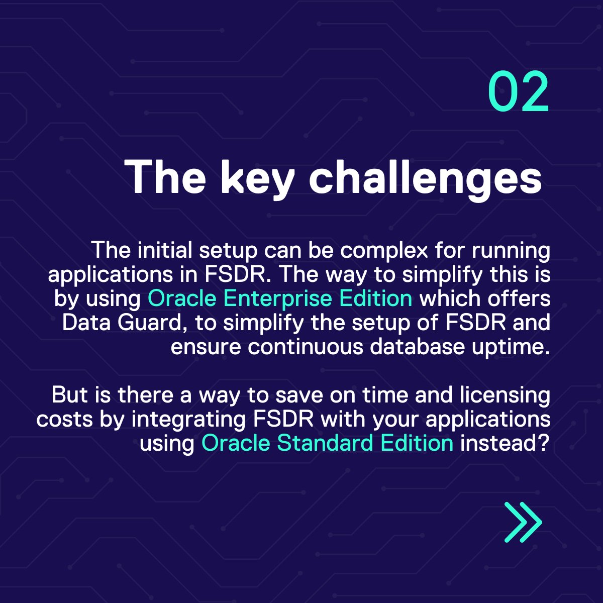 dbvisit's tweet image. Explore the potential of integrating FSDR with your applications using Oracle Standard Edition! Register for @OATUG_FORUM Database Week! ➡ lnkd.in/gwBhgq_V

#fullstack #disasterrecovery #oraclecloudinfrastructure
