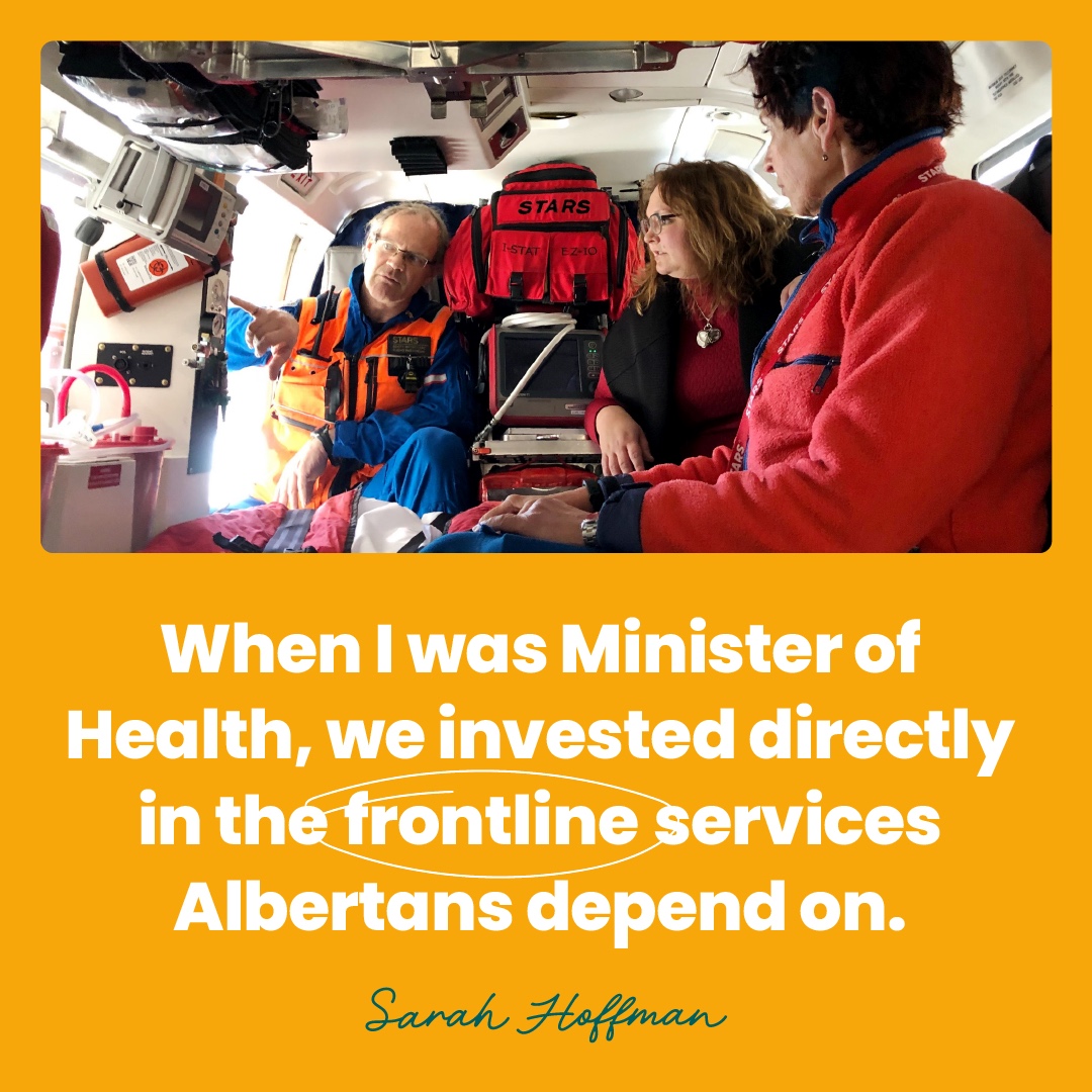 When I was Minister of Health, we invested directly in the frontline services Albertans depend on. #ableg #abhealth #abpoli
