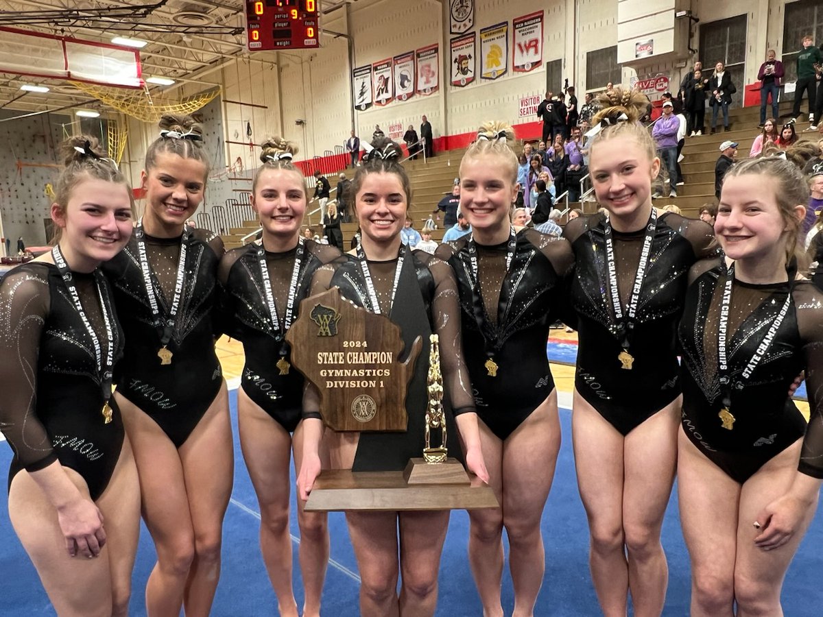 A huge congrats to the Franklin Muskego gymnastics team who WON the WIAA division 1 state tournament this weekend! We’re very proud of these athletes, congrats on an UNDEFEATED SEASON! Way to bring home the gold! #statechampions