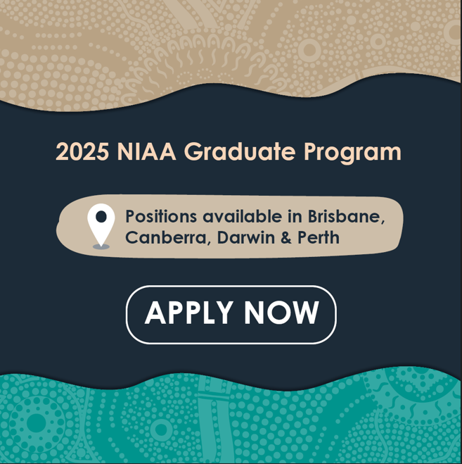 NIAA grads are supported with unique in-house cultural development initiatives and a dedicated graduate learning and development program. Applications close 15 April 2024. niaa.gov.au/niaa/careers/n… #ourAPS #APSgrads #NIAAgrads