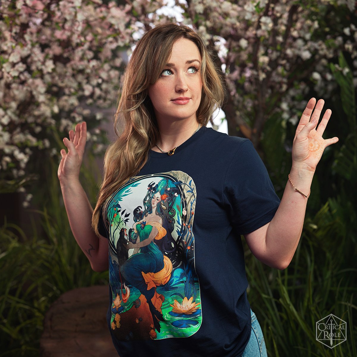 🐐 Fabulously Fearnie 🍄 Look as cozy cool as everyone's favorite Fey faun with our Fearne Duster Kimono (available in all our shops) & Art Nouveau T-Shirt (available in our US, UK, EU, and CA shops)! ✨