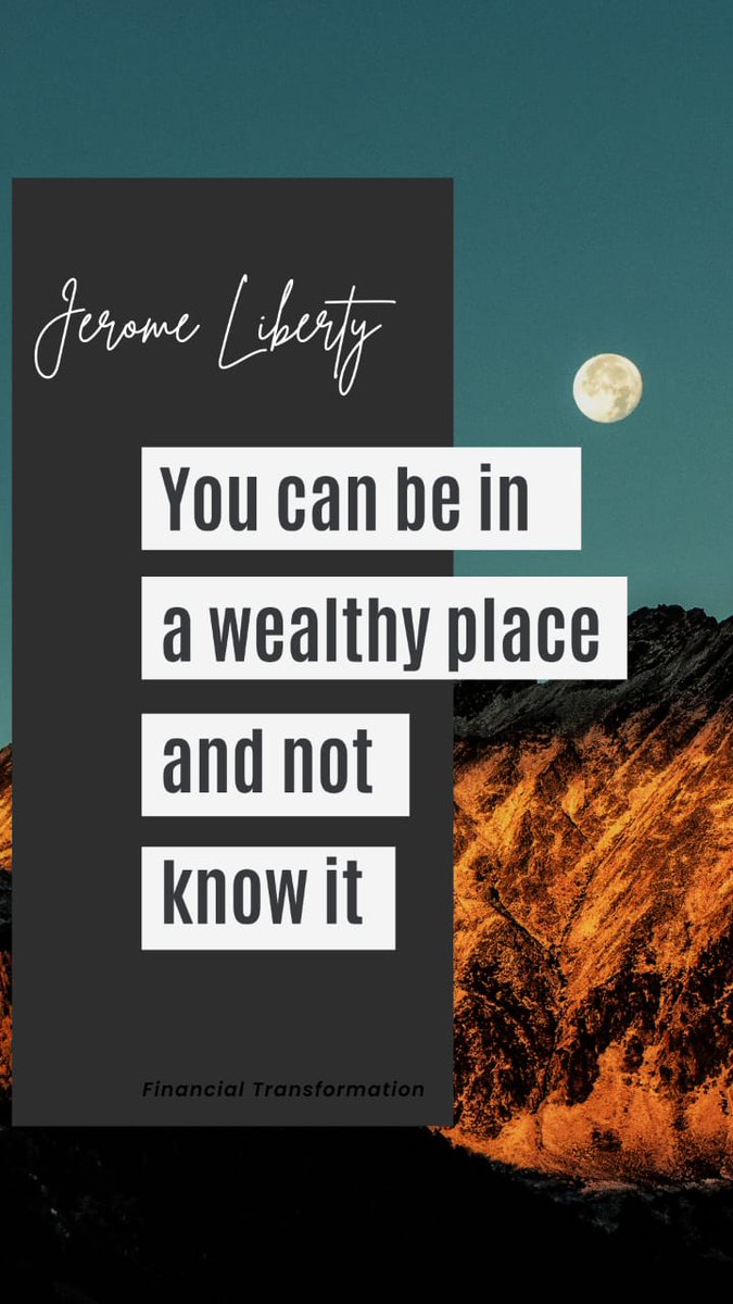 𝐘𝐎𝐔 𝐂𝐀𝐍 𝐁𝐄 𝐈𝐍 𝐀 𝐖𝐄𝐀𝐋𝐓𝐇𝐘 𝐏𝐋𝐀𝐂𝐄 𝐀𝐍𝐃 𝐍𝐎𝐓 𝐊𝐍𝐎𝐖 𝐈𝐓

#FinanceTransformation #Business #TheYearOfWar #JeromeLiberty #VictoryMinistriesInternational