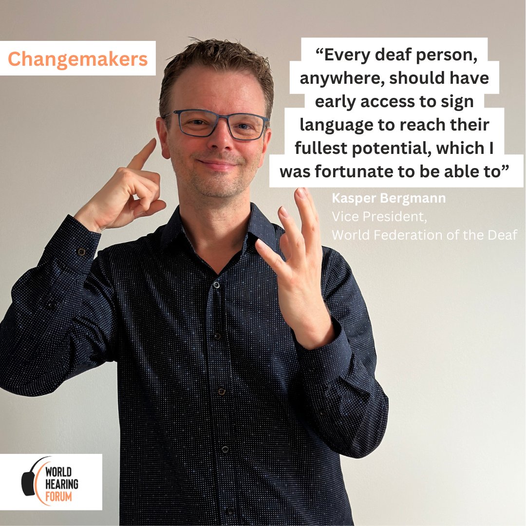 💬 "Every #deaf person, anywhere, should have early access to #SignLanguage to reach their fullest potential, which I was fortunate to be able to"

📰 Read the WFD Vice President's story about his journey ➡ worldhearingforum.org/changemaker-ka…

#WorldHearingDay
