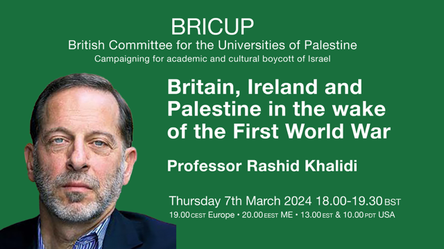 Britain, Ireland and Palestine in the Wake of the First World War - Professor Rashid Khalidi - *|URL|* 6pm Thursday 7 March Register: bit.ly/BricupS6 What can be learned from a comparison between Britain’s Imperial policy in Palestine and in Ireland?