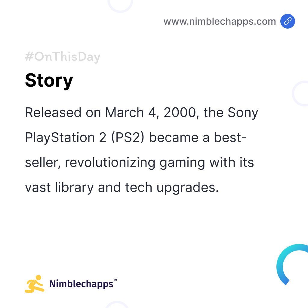 Nimblechapps's tweet image. #ThisDayThatYear

Chronicles of tech brilliance unfold with @DayTechHistory 📜 

Navigating the past to understand the future of innovation 🔍 

#TechTimeTravel #InnovativePast #Nimblechapps #Playstation #MobileAppDevelopment #WebsiteDevelopment #NewIndia