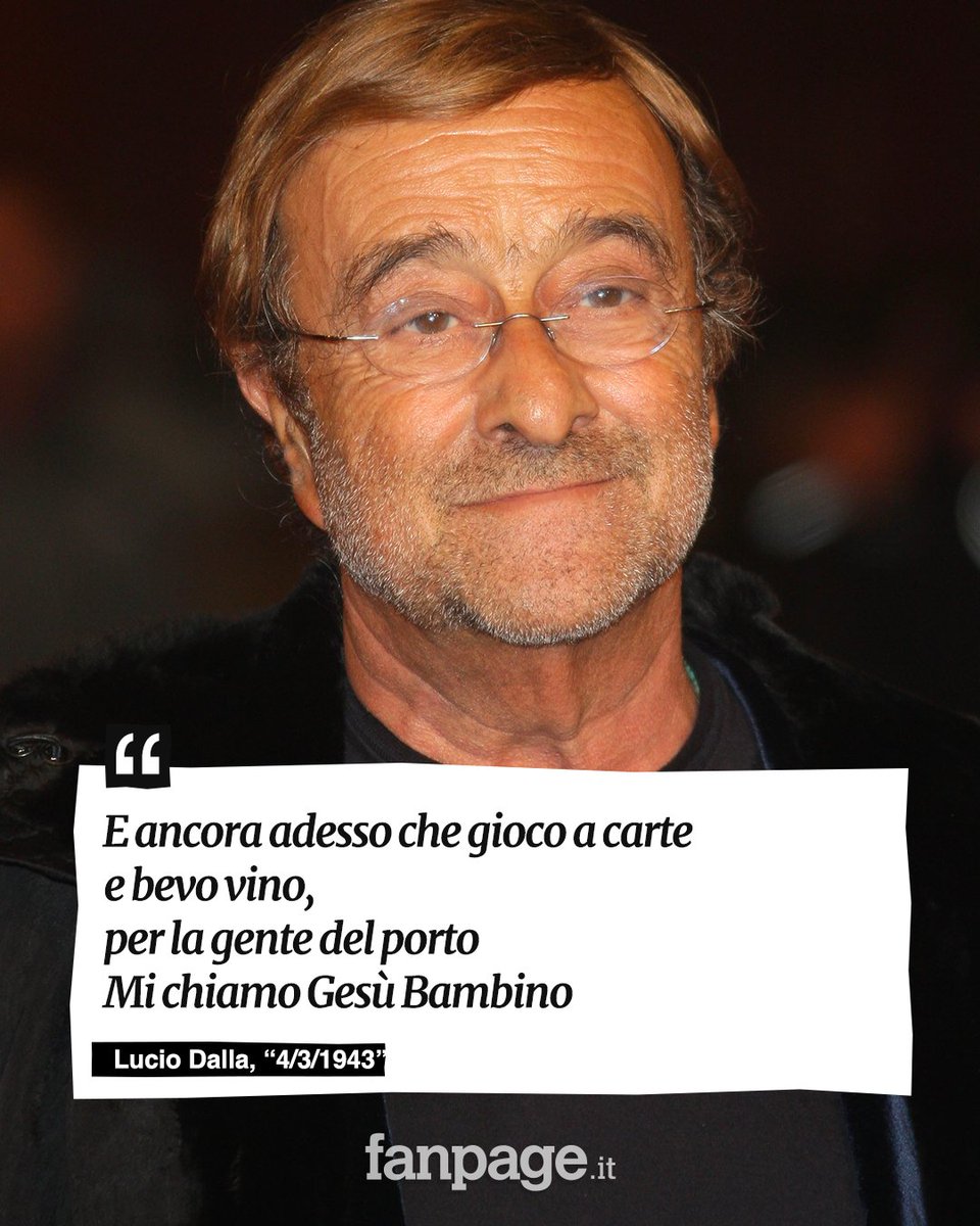fanpage's tweet photo. Si scrive #4marzo, si legge Lucio Dalla. Oggi il poeta della musica italiana avrebbe compiuto 81 anni. Ci manchi, Lucio. https://t.co/3pw0R4Bq68