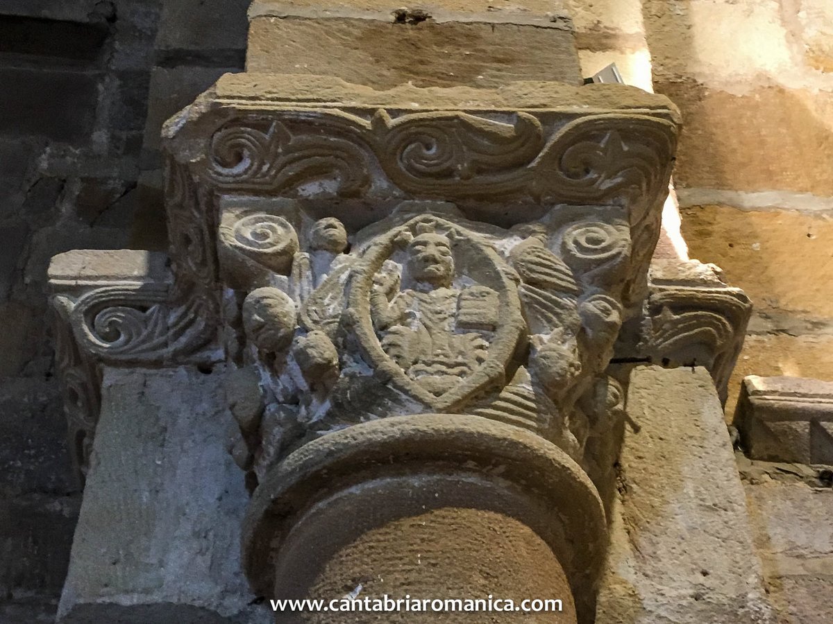 CantRomanica's tweet photo. Capitel izquierdo del arco triunfal de Santa María de Yermo. S. XII.
#cantabria #arte #historia #románico #medieval https://t.co/2YtQZXMpLn