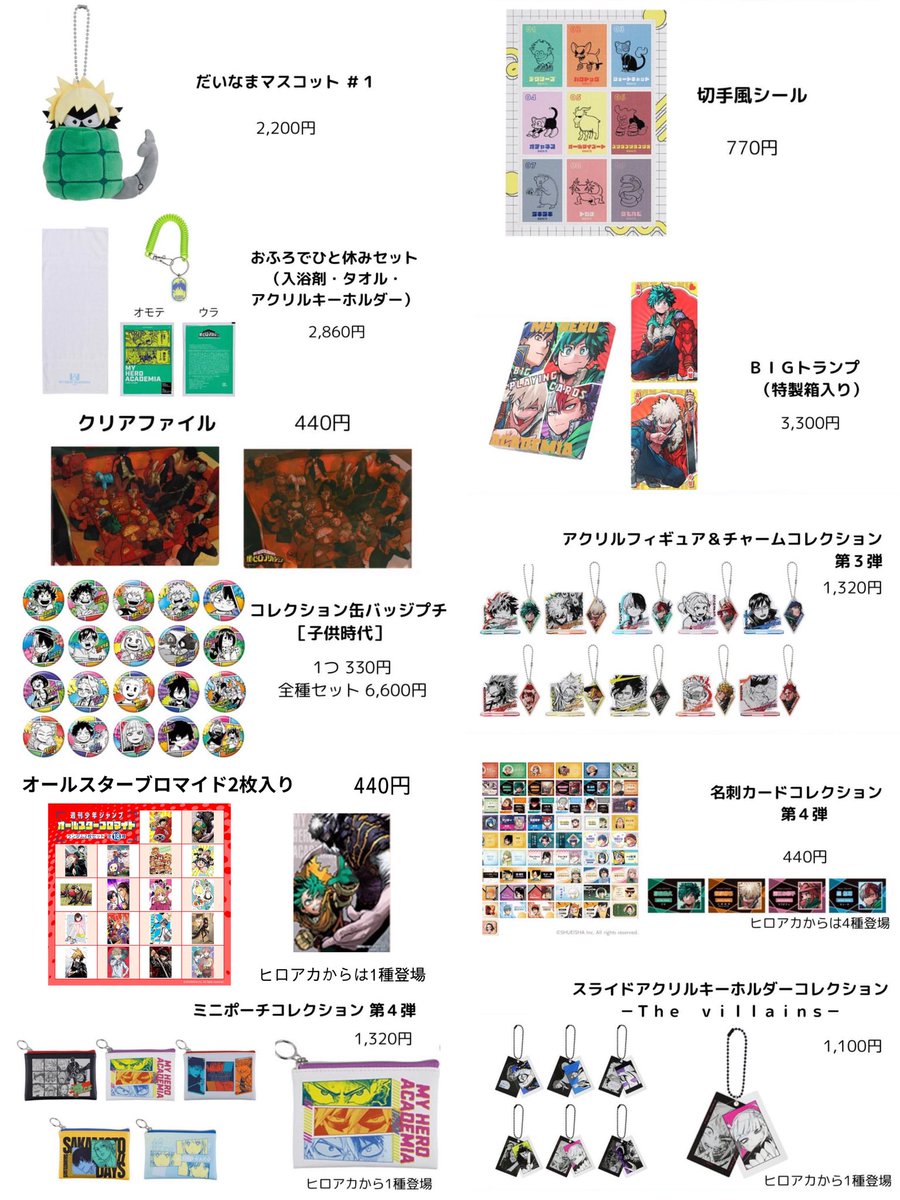 僕のヒーローアカデミア グッズ情報 on X: 僕のヒーローアカデミア グッズ情報 on X: