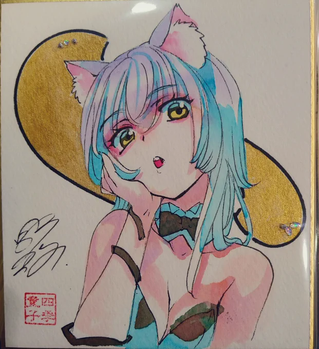先日コミティアで出した色紙の一部。 