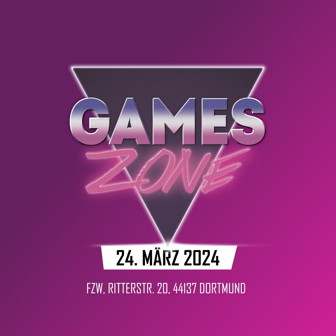 🎮 SAVE THE DATE! 🕹️

In nur wenigen Wochen startet die #GamesZone vor der großen Sommerpause noch ein letztes mal richtig durch. 🎉

Mehr zu den Inhalten folgt in kürze.

#GZdo #GZfzw #gamingevent #gamingcommunity
