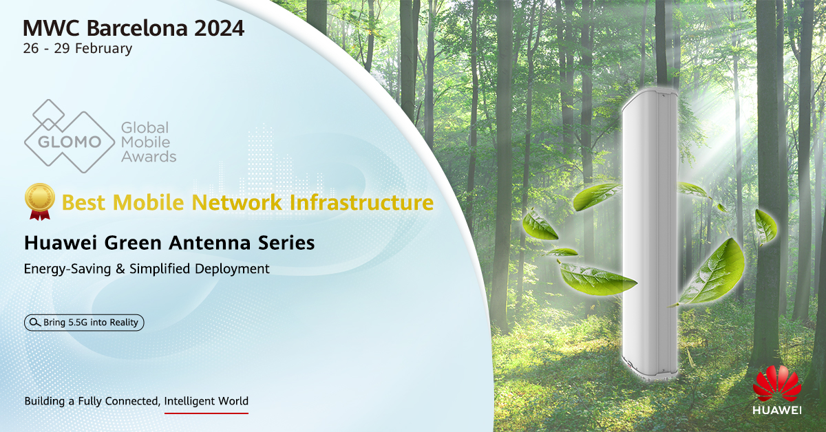 The future is green with #Huawei's award-winning Green Antenna Series at #GLOMOAwards, empowering operators to construct more sustainable networks worldwide. tinyurl.com/bdepmrzh #MWC24 #InnovateForImpact #HuaweiNews
